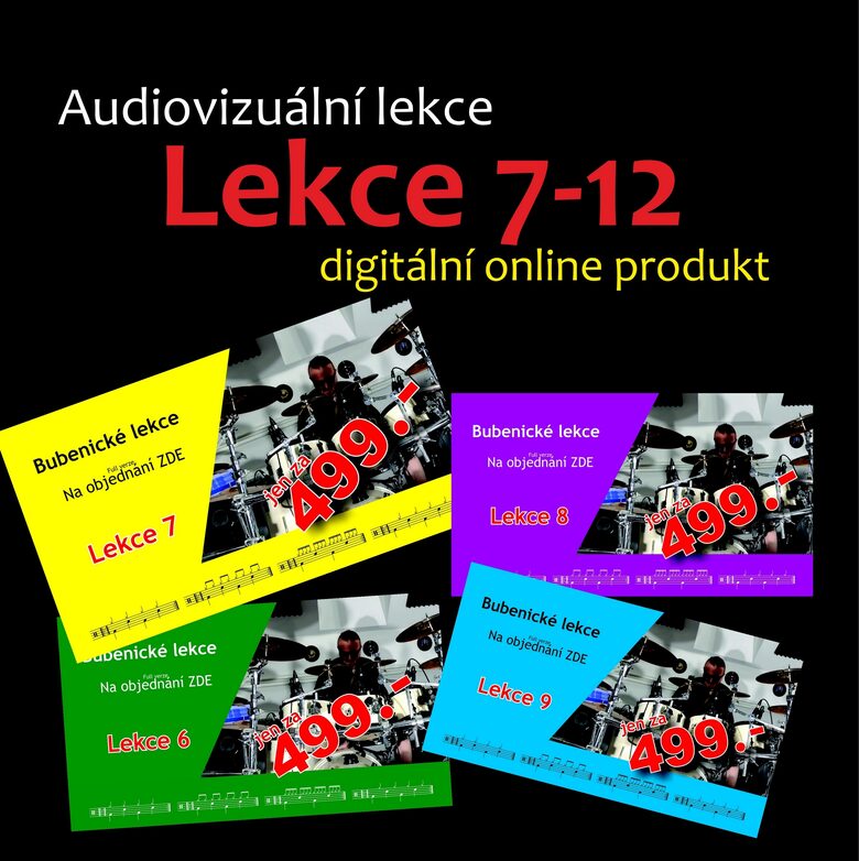 Audiovizuální online bubenické lekce | lekce 7-12