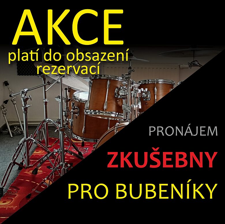 Pronájem zkušebny pro bubeníky v Olomouci