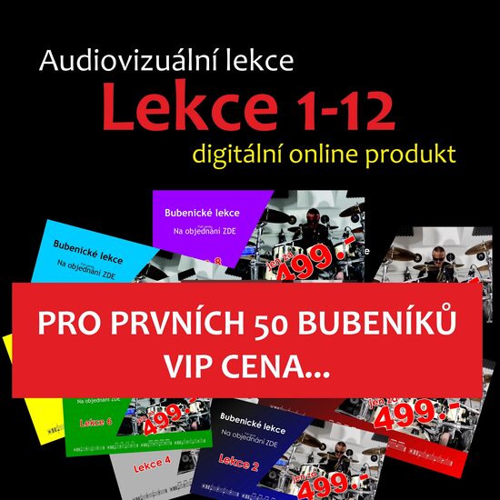 Audiovizuální online bubenické lekce | lekce 1-12