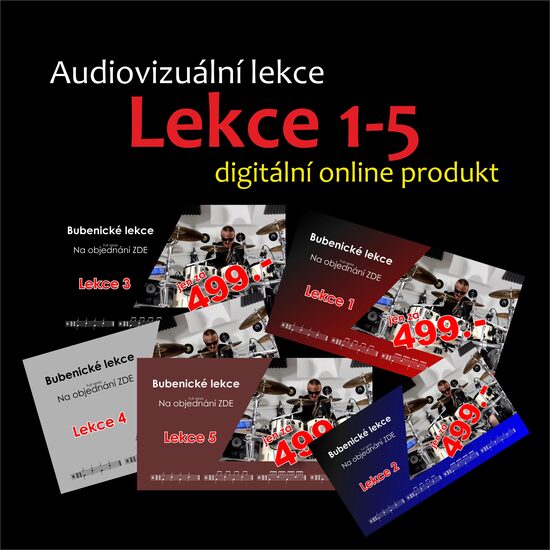 Audiovizuální online bubenické lekce | lekce 1-5