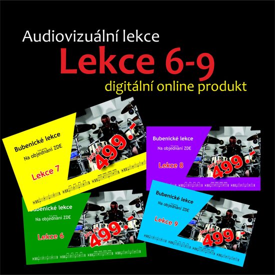 Audiovizuální online bubenické lekce | lekce 6-9