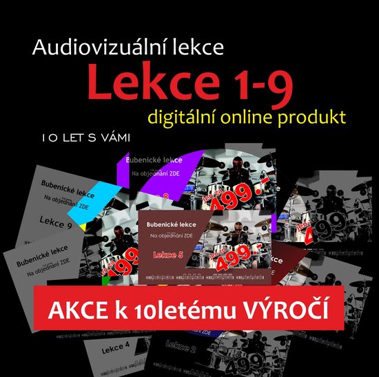 Audiovizuální online bubenické lekce | lekce 1-9