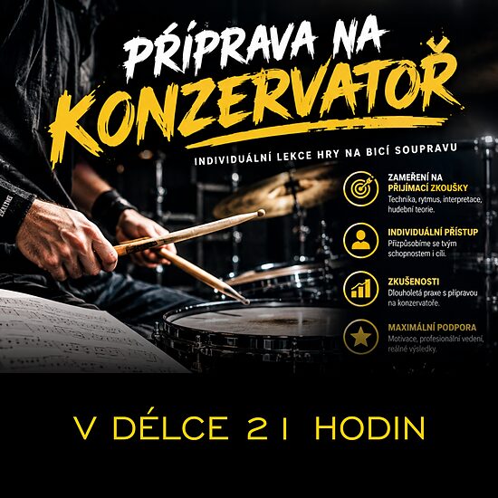 Příprava na přijímačky na konzervatoř – bicí, marimba a xylofon